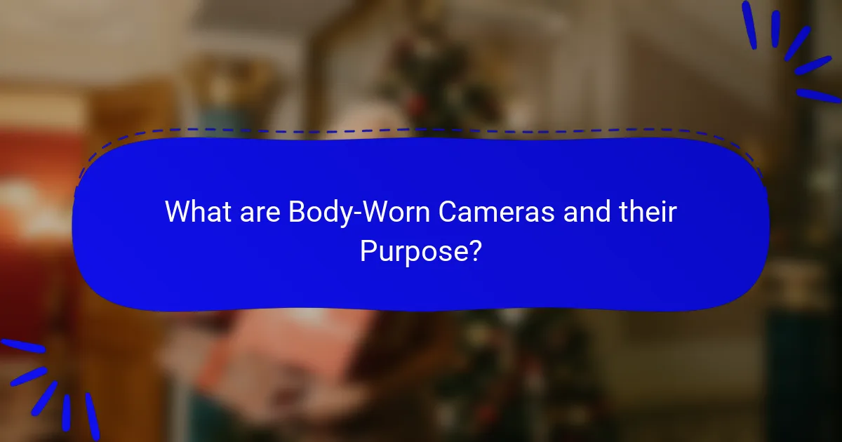 What are Body-Worn Cameras and their Purpose?
