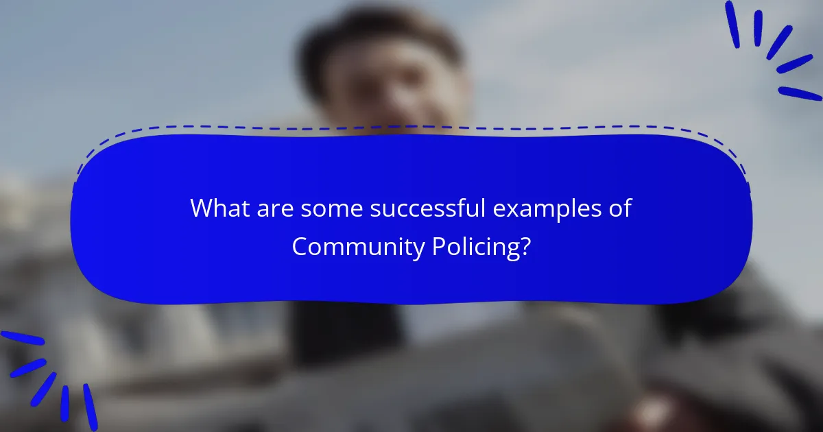 What are some successful examples of Community Policing?