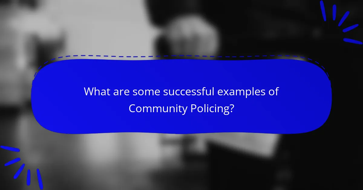 What are some successful examples of Community Policing?