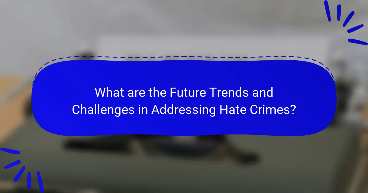What are the Future Trends and Challenges in Addressing Hate Crimes?