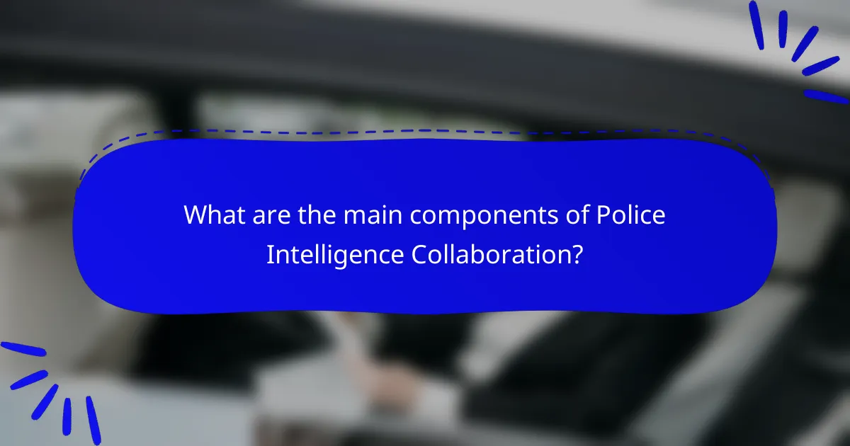 What are the main components of Police Intelligence Collaboration?