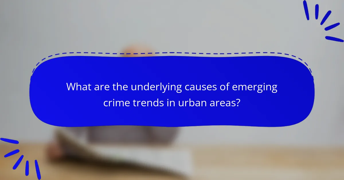 What are the underlying causes of emerging crime trends in urban areas?