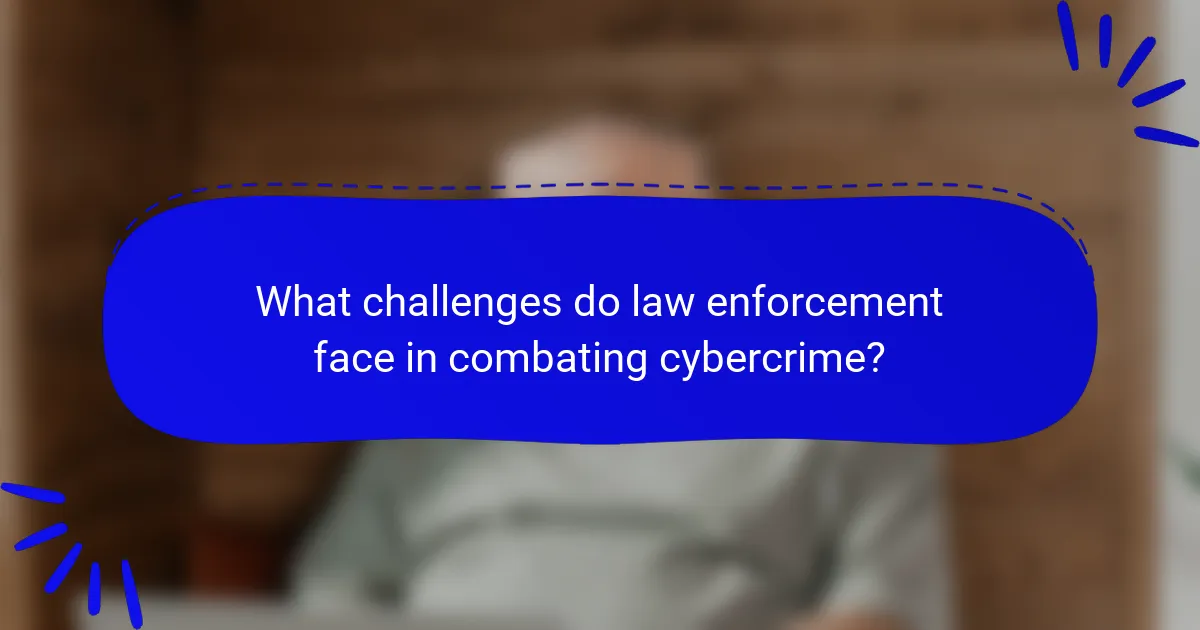 What challenges do law enforcement face in combating cybercrime?