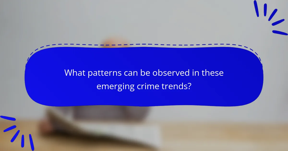 What patterns can be observed in these emerging crime trends?